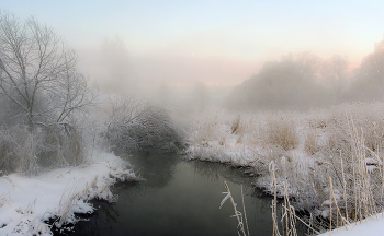 Морозное утро у реки / Зимние туманы