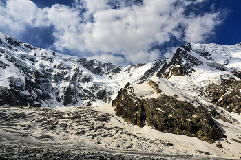 Джанги-Тау / Кавказ. Безенги. Вид с морены у Джанги-Коша