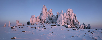 На закате / Панорама из 2-х кадров, Заполярная Якутия, Улахан Сис