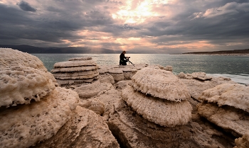 Фотографируя рассвет / Израиль.Мертвое море