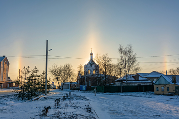 на Рождество / на восходе