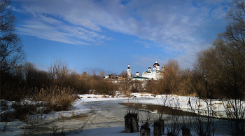 Март / Вид от речки на город. Весна. Арзамас.