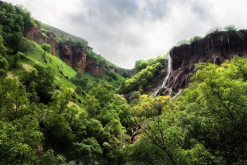 Весенний Гедмишх / Кабардино-Балкария, водопад Гедмишх