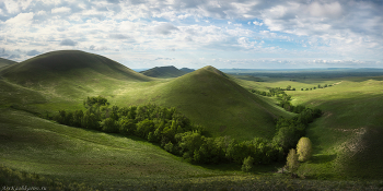 &quot;Изумрудные холмы&quot; / Конец мая и начало июня это самое зеленое время в степях Южного Урала. Оренбургская область, май 2022