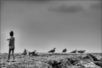 фото с мальчиком, указывающим направление / перст указующий