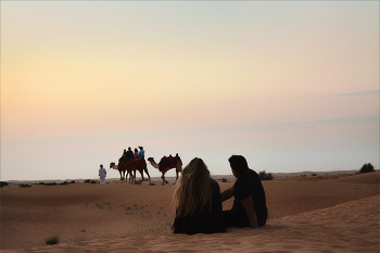 Наш "поезд" ушел... / Вечером в пустыне Руб-эль-Хали.
