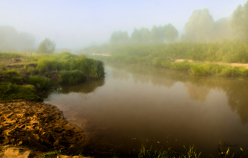 Туман на речке. / ***