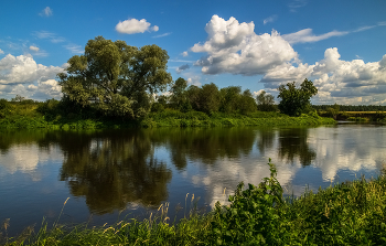 Облака над Клязьмой / 23 июля 2023 года. Восток Подмосковья, Дрезна, река Клязьма.