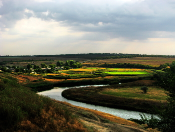 Вот поворот крутой,,, / Поворот реки