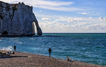 Рыбаки / Франция, Нормандия, Ла-Манш, Этрета