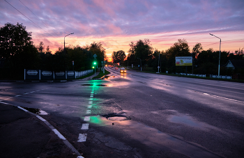Вечер после дождя / Витебск, ул. Ленинградская.