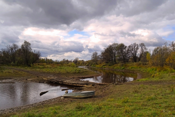 Речушка Чёрный ручей / Томская область, осень 2023, река, пейзаж