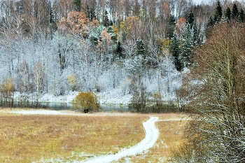 Первый снег - дорога в зиму ... / Октябрь ...