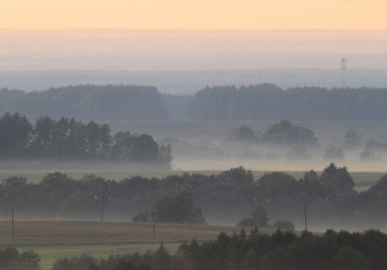 Многослойный пейзаж / Многослойный летний пейзаж, с туманом