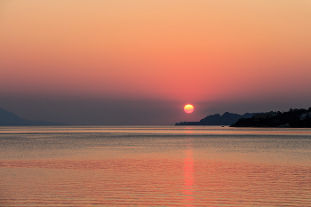 Летний вечер / Греция, Лутраки, Коринфский залив, закат
