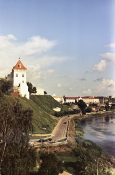 Гродно / Вид на замковую гору в Гродно, снятую на кинопленку Kodak Vision 2 250d.