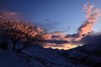 Рассвет в горах Северной Осетии / В ноябре в горах Северной Осетии бывают волшебные, красочные рассветы.