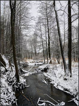 River tributary / Небольшой приток одной большой реки.
Когда находишься в таком месте, особенно ценным является звук текущей воды, хруст снега под ногами и голоса птиц зимующих в округе. Все не так как обычно. В таких местах нет времени. Есть только спокойствие и много воздуха.

Панорамный снимок из 15 кадров: Sony a6000 + 7artisans 35mm f1.4 (for APS-C)