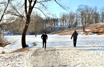 Зимняя пробежка и прогулка / Зимняя пробежка и прогулка