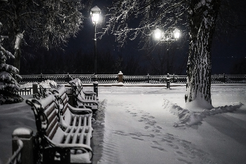 Ночной город... / Зимний городской пейзаж