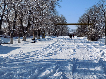 Улица села... / Зима, улица снежная