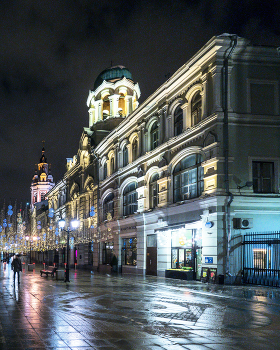 Ночная Москва / улица Никольская,Москва