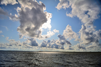 Финский залив. / море, солнце, облака