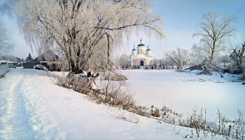 Зимой в деревне / В селе Новый Усад.
