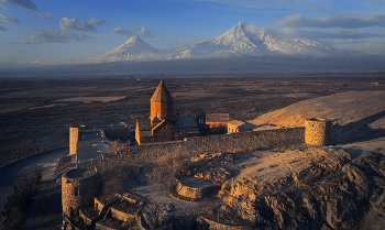 Араратская долина утром / Армения. 22 февраля 2023