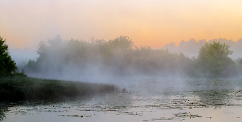 Туман на озере Сосновое. / ***