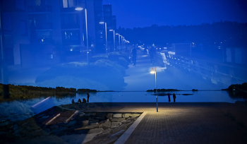 Променад в Вуосаари / Вечерний берег. Набережная 
(Флешмоб multi-flash) 

Хельсинки, Вуосаари.
