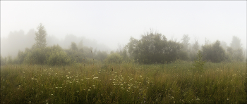 Там за туманами / Западная Сибирь, Кемерово, утренняя съёмка, панорама 5 кадров
