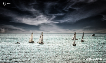 Регата (серия) / небо,море,облака и парусные лодки