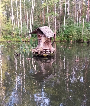 Домик. / &quot;Домик бобра&quot; в парке..