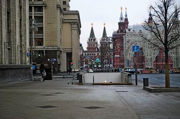 Тверская / Тверска улица в Москве. Январь 2023.