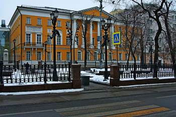 Дом Дурасова / Дом Дурасова на Покровском бульваре в Москве. Февраль 2023.