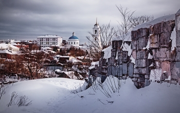 Вечерний сюжет из города С. / Зимняя зарисовка Серпухова.