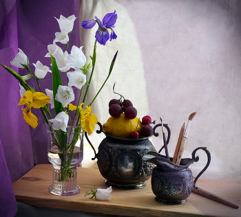 Под влиянием / Серия Exposition Под влиянием
(A tribute to contemporary NaturmoARTist)
Repost
Благодарю всех, кто оставил рекомендации: Porsh Evgen, Г. Меремьянин Aleksey Prokudin58 Olexandr Panchenko : Ev La : Ната Куб Олег Григорьев : Владимир Митин Татьяна Ан Ирина К. : Тамара Бучарская Татьяна (Tata) Sidorova Kazza Галина Арсеньева просмотров 536, 18 рекомендаций, рейтинг 33,61 


With Iris, Bells, Fruit, Metalware, painter tools