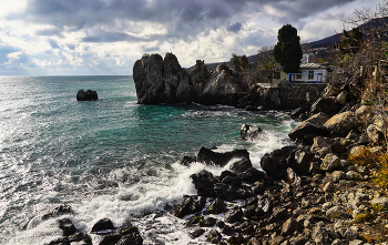 Гурзуф. Декабрь / Крым. Гурзуф, Бухта у дачи А.П. Чехова