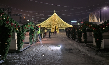 Предновогодняя Ходынка - последние приготовления / Москва, Ходынское Поле