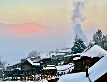 Зимнее утро / Сибирь, Тоора-Хем .