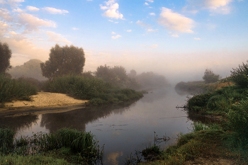 Летнее утро. / Речка Шлюзовая.