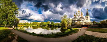 Храм у озера. / Храм Серафима Саровского. Гомель.