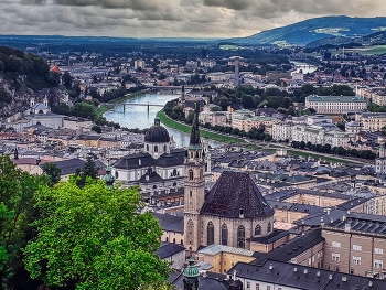 &nbsp; / Salzburg - vista general des de la fortalesa de Hohensalzburg - Àustria