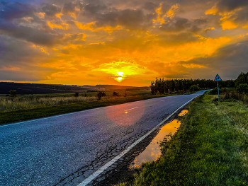 Осенний закат / Мобильная фотография / iPhone 13 Pro / 2022