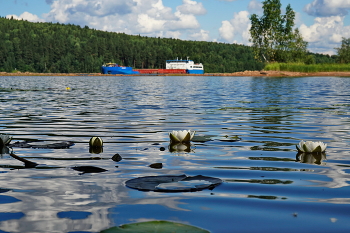 На реке. / ***