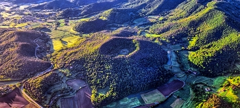 &nbsp; / Olot - vol amb globus (volcà de Santa Margarida) - La Garrotxa