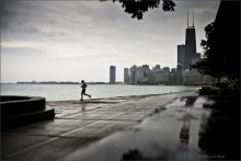 Running / Chicago, узьбярэжжа возера Michigan роўна месяц таму