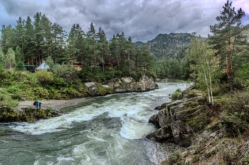 &nbsp; / Горный Алтай панорама из четырëх кадров