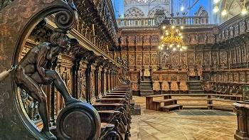   / Burgos - interior Catedral (sillería del coro) - Castella i Lleò